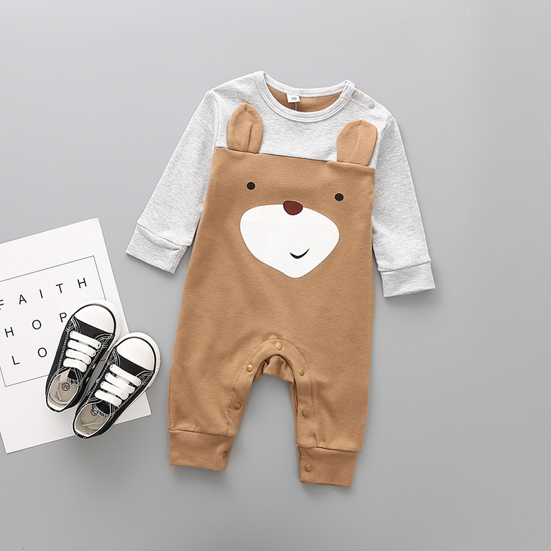 ZWY430 Cute Animal Romper Boys Girls Jumpsuit Outfits Long Sleeve Clothes Infant Unisex Babies One-pieces Carton Roupas de Bebes Y1221