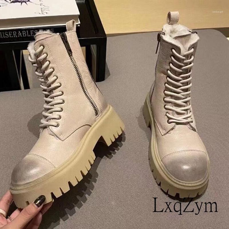 New Women's Mid Calf Boots Top Quality Cowhide Lace Up Shoes Ladies Waterproof Wool Warm Winter Snow Booties1, As show
New Women's Mid Calf Boots Top Quality Cowhide Lace Up Shoes Ladies Waterproof Wool Warm Winter Snow Booties1, As show