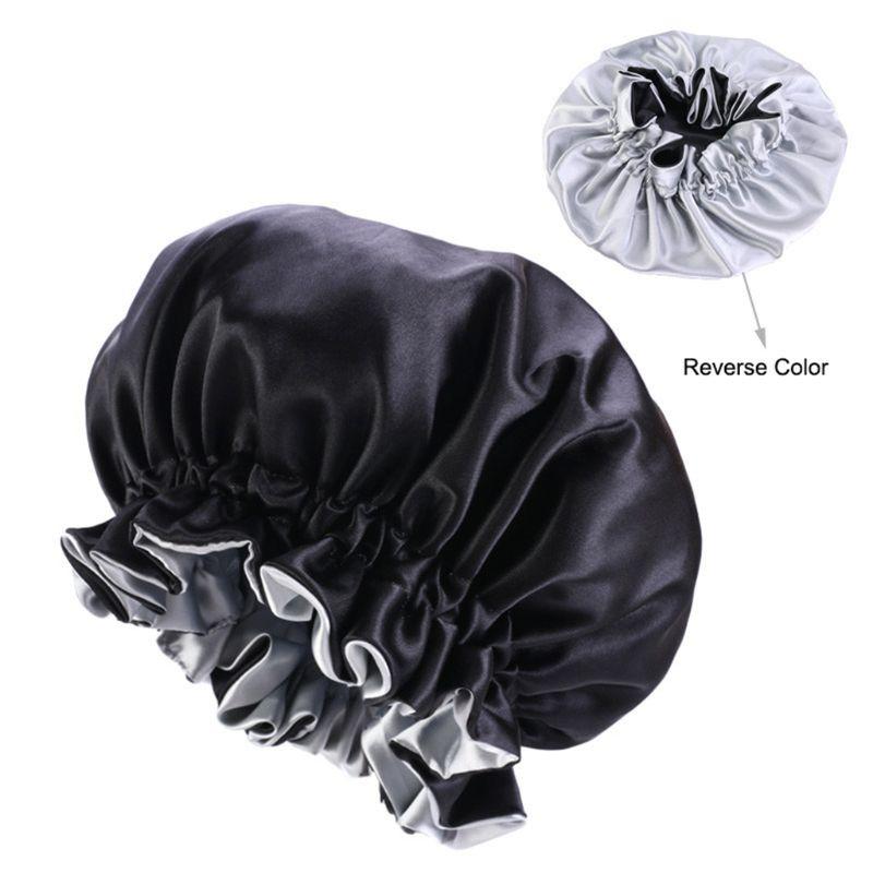Women Double Layer Satin Sleep Bonnet Cap Extra Large Solid Color Hair Night Hat, Burgundy
Women Double Layer Satin Sleep Bonnet Cap Extra Large Solid Color Hair Night Hat, Burgundy