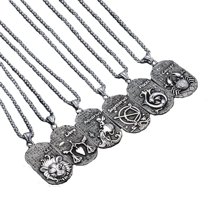 Charm Twelve Constellations Libra Scorpio Stainless Steel Men Necklaces Pendant High Quality DIY Long Necklace Cool Men Jewelry
Charm Twelve Constellations Libra Scorpio Stainless Steel Men Necklaces Pendant High Quality DIY Long Necklace Cool Men Jewelry