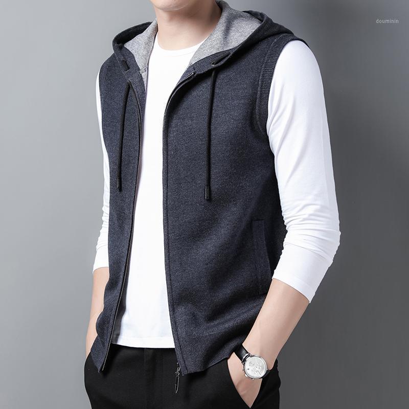 Men' Sweaters Man Thick Wool Cardigan Fashion Hooded Knitwear Male Zipper Sweater Sleeveless Knit Coat1, Black
Men' Sweaters Man Thick Wool Cardigan Fashion Hooded Knitwear Male Zipper Sweater Sleeveless Knit Coat1, Black