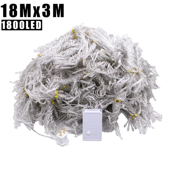 18M x 3M 1800-LED String Lights Warm White Light Romantic Christmas Wedding Outdoor Decoration Curtain US Standard
18M x 3M 1800-LED String Lights Warm White Light Romantic Christmas Wedding Outdoor Decoration Curtain US Standard