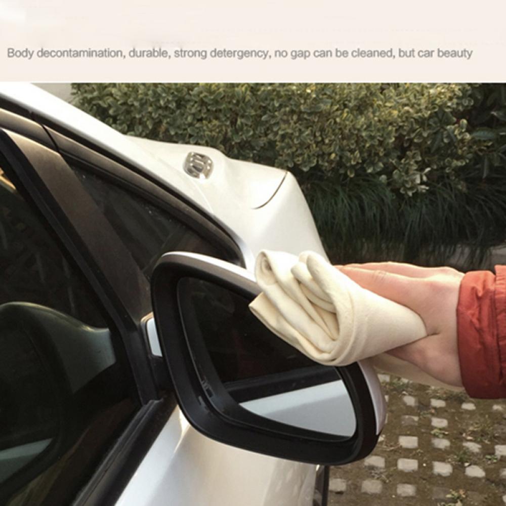 Auto Care Natural Chamois Car Cleaning Cloth Genuine Leather Wash Suede Absorbent Quick Dry Towel Streak Lint Free