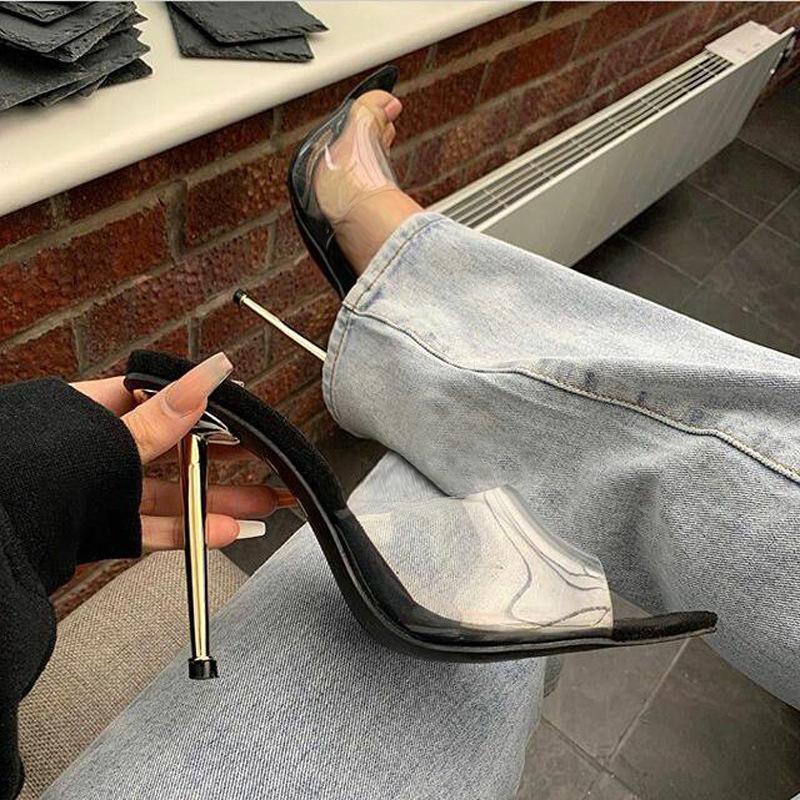 Pointed Peep Toe Women's Sandals Transparent Stiletto High Heels White Clear NIUFUNI Woman Slippers Plus Size 35-42 Women Shoes, Black
Pointed Peep Toe Women's Sandals Transparent Stiletto High Heels White Clear NIUFUNI Woman Slippers Plus Size 35-42 Women Shoes, Black