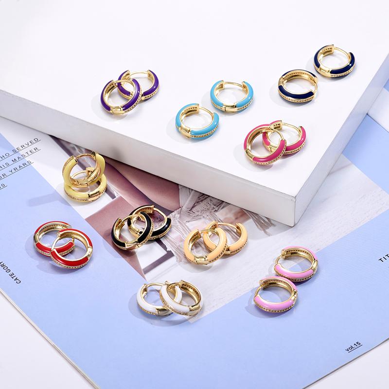 New Fashion Enamel Cubic Zircon Hoop Earrings for Women Vintage Boho Circle Small Earrings Statement Ear Buckle Jewelry Brincos
New Fashion Enamel Cubic Zircon Hoop Earrings for Women Vintage Boho Circle Small Earrings Statement Ear Buckle Jewelry Brincos