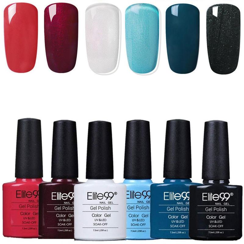 Elite99 6 Bottles Color Gel Polish Kit Base Top Coat Soak Off UV LED Nail Primer Varnish Salon Manicure 7.3ml, 6 colors kit
Elite99 6 Bottles Color Gel Polish Kit Base Top Coat Soak Off UV LED Nail Primer Varnish Salon Manicure 7.3ml, 6 colors kit