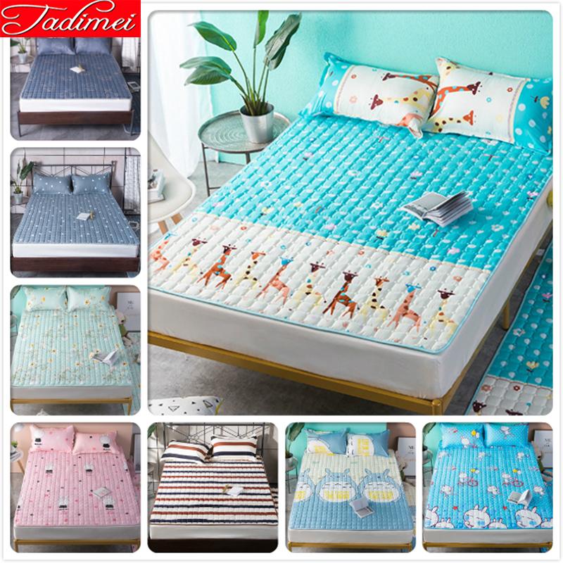 

New Mattress Toppers 90x200 100x200 120x200 150x200 180x200 200x220 High Quality Quilted Bedspreads Adult Kids Child Bed Cover