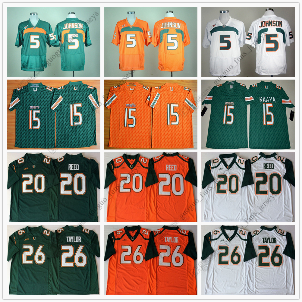 NCAA Miami Hurricanes Football Jersey 5 Andre Johnson 15 Brad Kaaya 20 Ed Reed 26 Sean Taylor High Quality Jersey Size S, Black
NCAA Miami Hurricanes Football Jersey 5 Andre Johnson 15 Brad Kaaya 20 Ed Reed 26 Sean Taylor High Quality Jersey Size S, Black