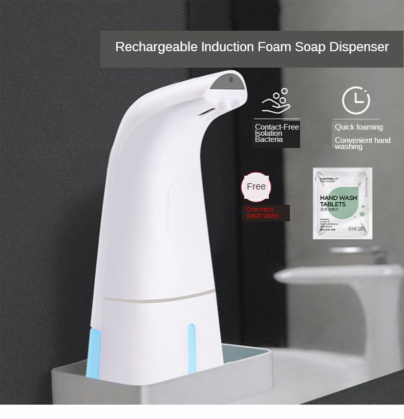 Rechargeable Intelligent Automatic Sensor Foam Soap Dispenser Touchless Induction Foam Infrared Sensor Kitchen Bathroom Tools
Rechargeable Intelligent Automatic Sensor Foam Soap Dispenser Touchless Induction Foam Infrared Sensor Kitchen Bathroom Tools