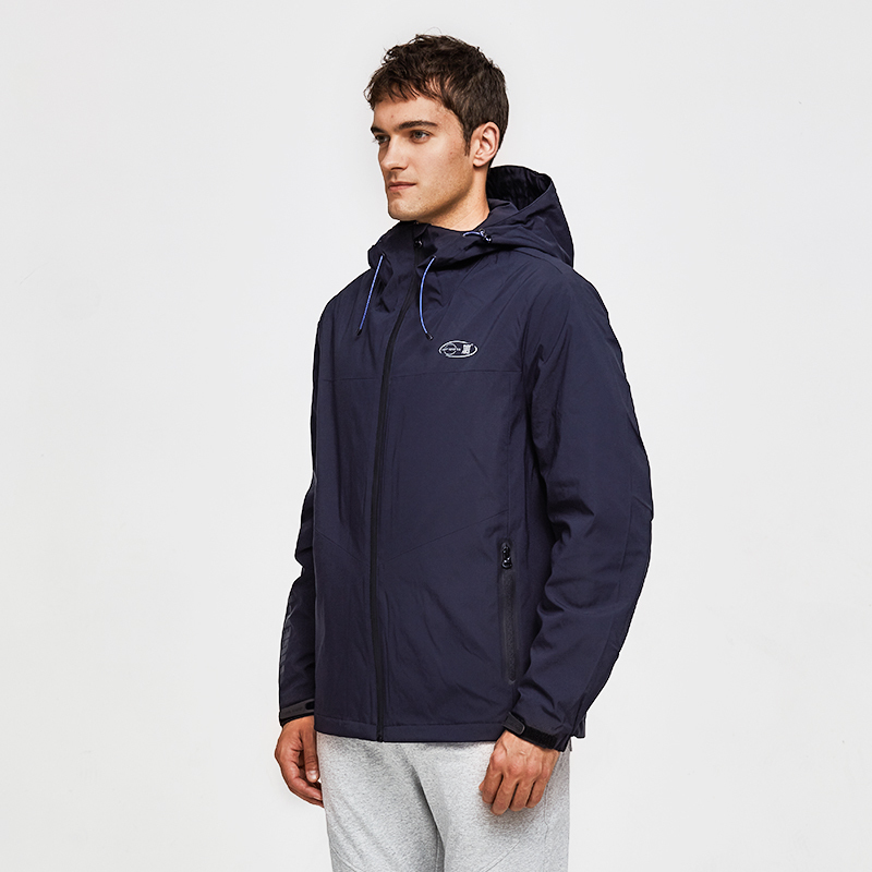 Tiger Force Men Spring Jacket Casual Hooded Windbreaker Windproof Men's Bomber Jacket Cotton Padded Men Coat Outerwear 201127