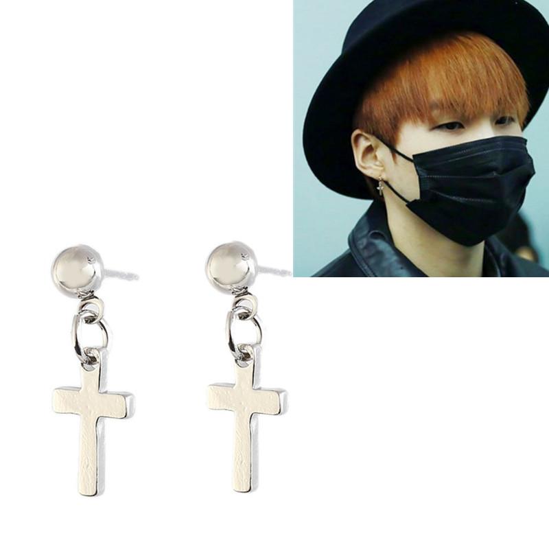 KPOP DNA Korean V Fashion Korea Bangtan Boys Cross Earrings Jewelry Accessories For Men Women Boy Girl Stud Earrings
KPOP DNA Korean V Fashion Korea Bangtan Boys Cross Earrings Jewelry Accessories For Men Women Boy Girl Stud Earrings
