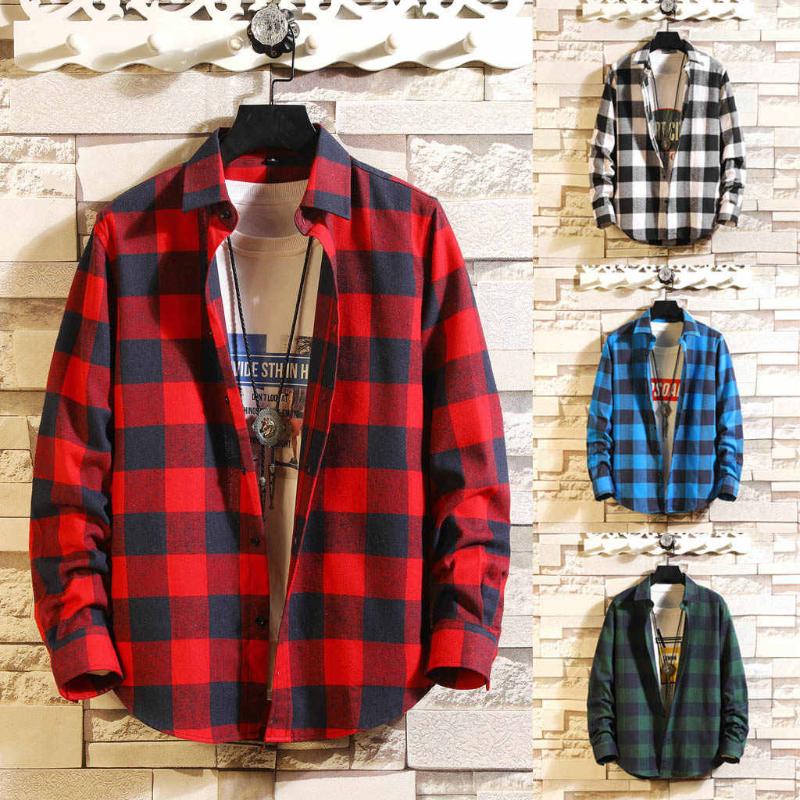 Hot Men's Autumn Fashion Loose Casual Daily Plaid Long Sleeve Shirt Top Blouse Casual Shirts daily wearing office blouse shirts, Red
Hot Men's Autumn Fashion Loose Casual Daily Plaid Long Sleeve Shirt Top Blouse Casual Shirts daily wearing office blouse shirts, Red