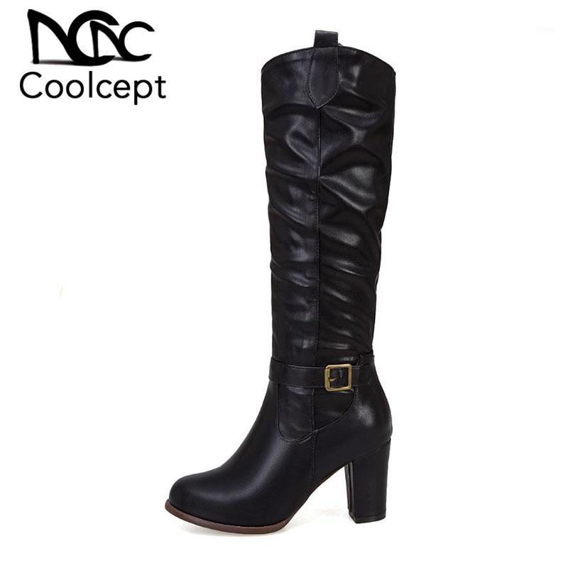 CoolCept Plus Size 33-48 Women Knee High Boots Retro Slip On Work Shoes Woman Sexy Ladies Daily Motorcycle Boots Female Botas1, Black
CoolCept Plus Size 33-48 Women Knee High Boots Retro Slip On Work Shoes Woman Sexy Ladies Daily Motorcycle Boots Female Botas1, Black
