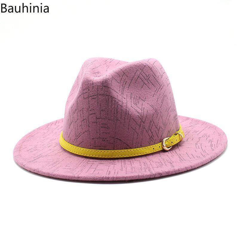 Bauhinia New Fashion Fedoras For Women Spring Wool Hats Wide Brim Godfather Gentleman Elegant Chapeau Caps 
Bauhinia New Fashion Fedoras For Women Spring Wool Hats Wide Brim Godfather Gentleman Elegant Chapeau Caps