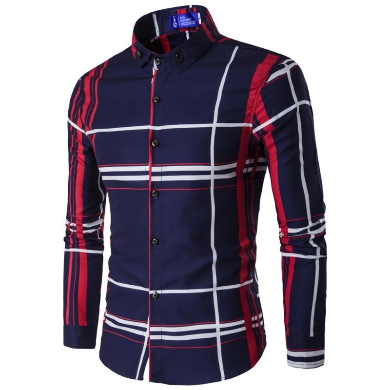 Men Shirts British Style Long Sleeve Slim Spring Autumn Plaid Smart Casual Turn Down Collar Fashion Male Shirt Hombre MOOWNUC, Blue
Men Shirts British Style Long Sleeve Slim Spring Autumn Plaid Smart Casual Turn Down Collar Fashion Male Shirt Hombre MOOWNUC, Blue