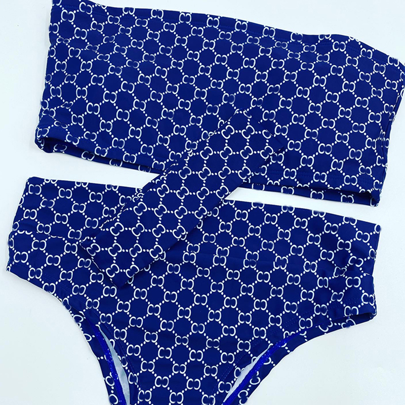 Personality Bule Swimwear Three Piece Set Simple Fashion Full Letter Printed Bikini Set Summer Beach Bathing Suit with Headband, Blue
Personality Bule Swimwear Three Piece Set Simple Fashion Full Letter Printed Bikini Set Summer Beach Bathing Suit with Headband, Blue