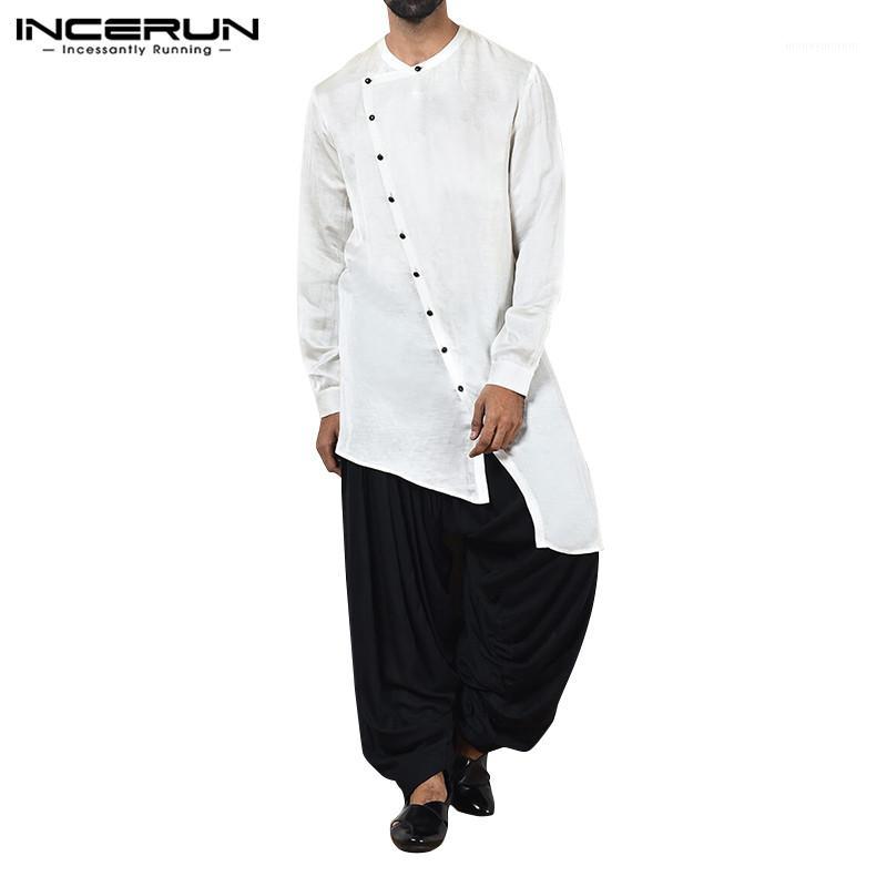 INCERUN Fashion Men Solid Color Long Sleeve Muslim Kaftan Tops Casual Street Round Collar Irregular Hem Button Mens Jubba Thobe1
INCERUN Fashion Men Solid Color Long Sleeve Muslim Kaftan Tops Casual Street Round Collar Irregular Hem Button Mens Jubba Thobe1
