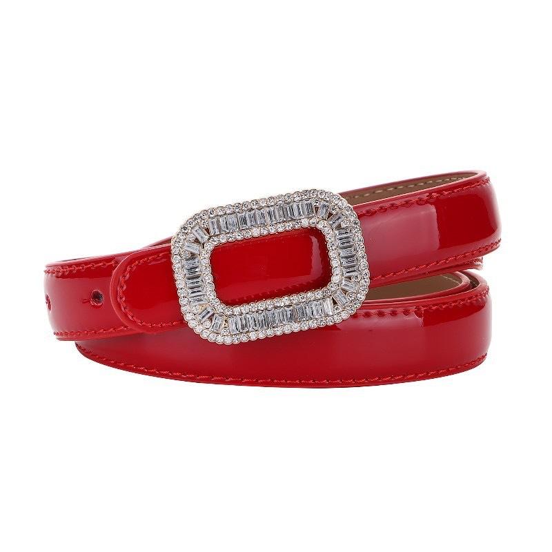 Belts Square Rhinestone Buckle Female Small Belt With Dress Jeans Joker Leather Patent Decorative Waist Seal, Black;brown
Belts Square Rhinestone Buckle Female Small Belt With Dress Jeans Joker Leather Patent Decorative Waist Seal, Black;brown