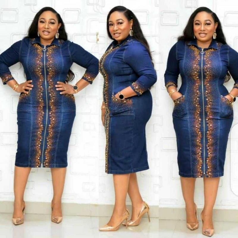 Long Sleeve African Dresses For Women Denim Elastic Cowboy Vetement Femme 2021 African Lady Fashion Dashiki Africa Clothing
Long Sleeve African Dresses For Women Denim Elastic Cowboy Vetement Femme 2021 African Lady Fashion Dashiki Africa Clothing