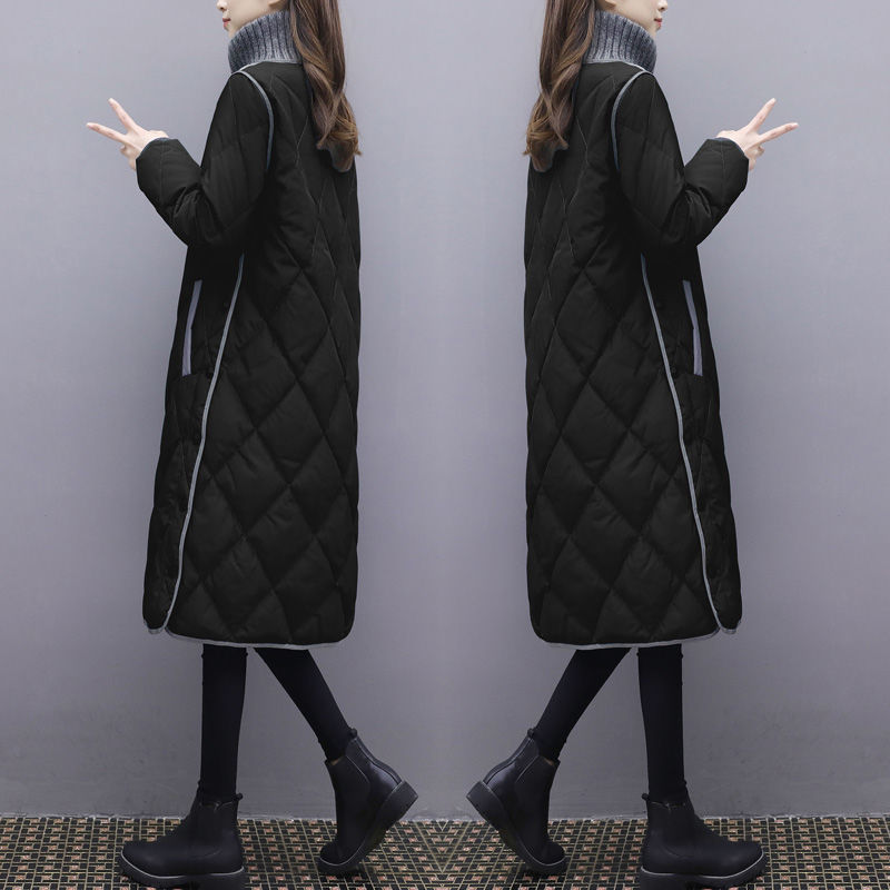 New Plus Size Women Parkas Winter Warm Coat Slim Cotton Padded Basic Jacket Female Casual Long Outwear Feminina 201217