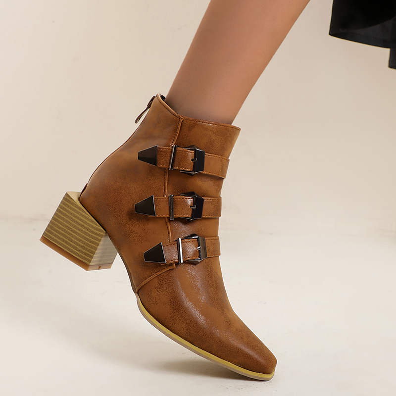 Female ankle boots pu/tissue denies more size 22-28cm Length autumn and winter toe square foot sexy woman 3 color feminine shoes 3LYQ, Brown
Female ankle boots pu/tissue denies more size 22-28cm Length autumn and winter toe square foot sexy woman 3 color feminine shoes 3LYQ, Brown