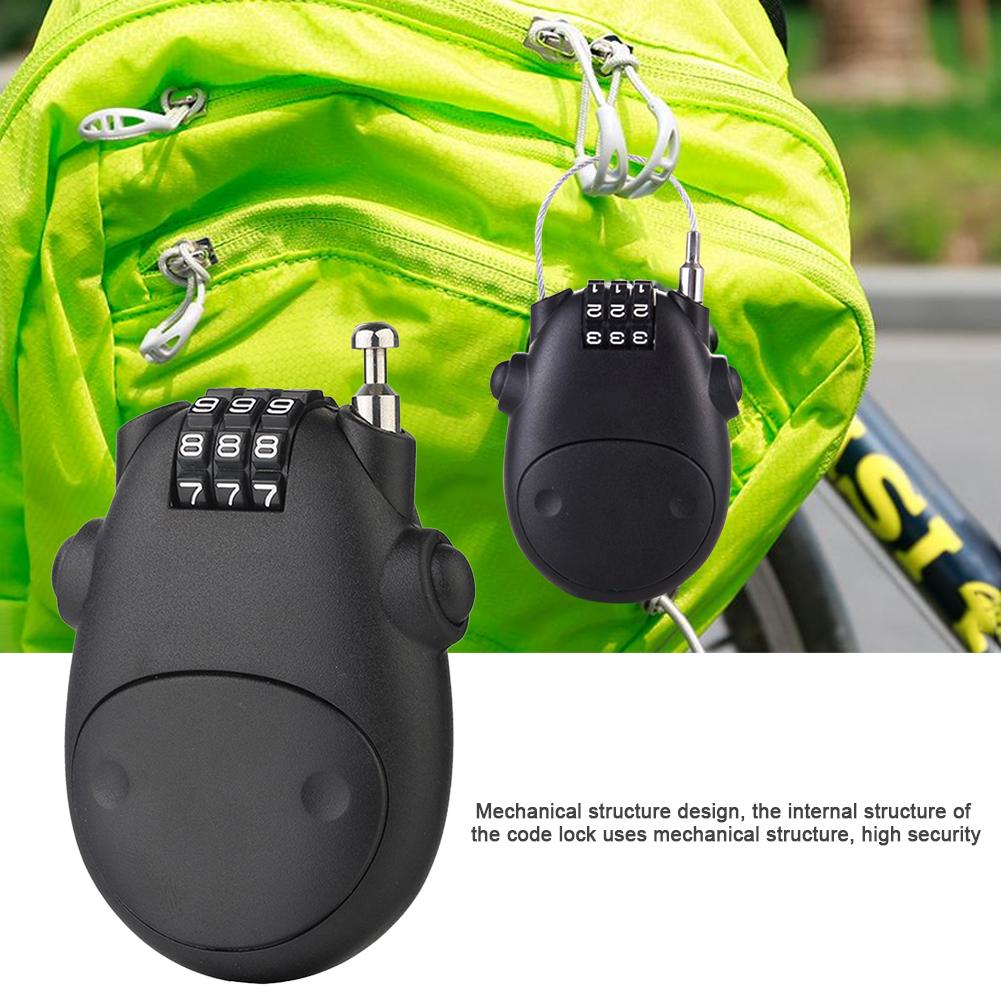 Universal Password Lock Telescopic Wire Rope Steel Cable Code Lock Suitcase Car Sled Motorcycle Helmet Password Locks