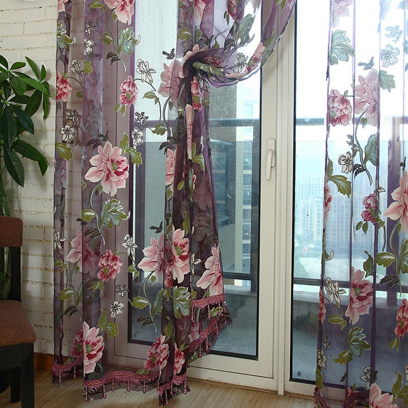 Beautiful Home Decoration Voile Window Curtains Rod Pocket Process Burnout Tulle Window Curtain For Living Room VBE71 P13 10, Purple
Beautiful Home Decoration Voile Window Curtains Rod Pocket Process Burnout Tulle Window Curtain For Living Room VBE71 P13 10, Purple