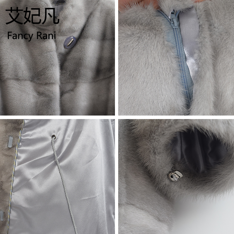 Real Natural Mink Fur Coat Women Winter Long Mink Fur Coat Fur Jacket Detachable Sleeve Adjustable Clothes Length Customized 201103