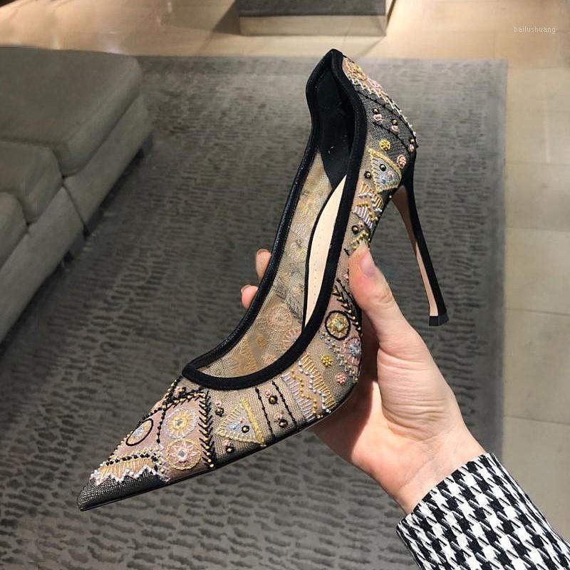 New Arrivals String Bead High Heel Shoes Black Lace Mesh Pointy Wedding Shoes Bride Shallow Patchwork Banquet Dress1, As picture
New Arrivals String Bead High Heel Shoes Black Lace Mesh Pointy Wedding Shoes Bride Shallow Patchwork Banquet Dress1, As picture