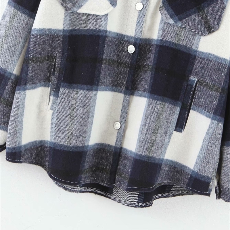 toppies vintage lattice shirt jackets womens loose single breasted coat spring plus size jackets 201023