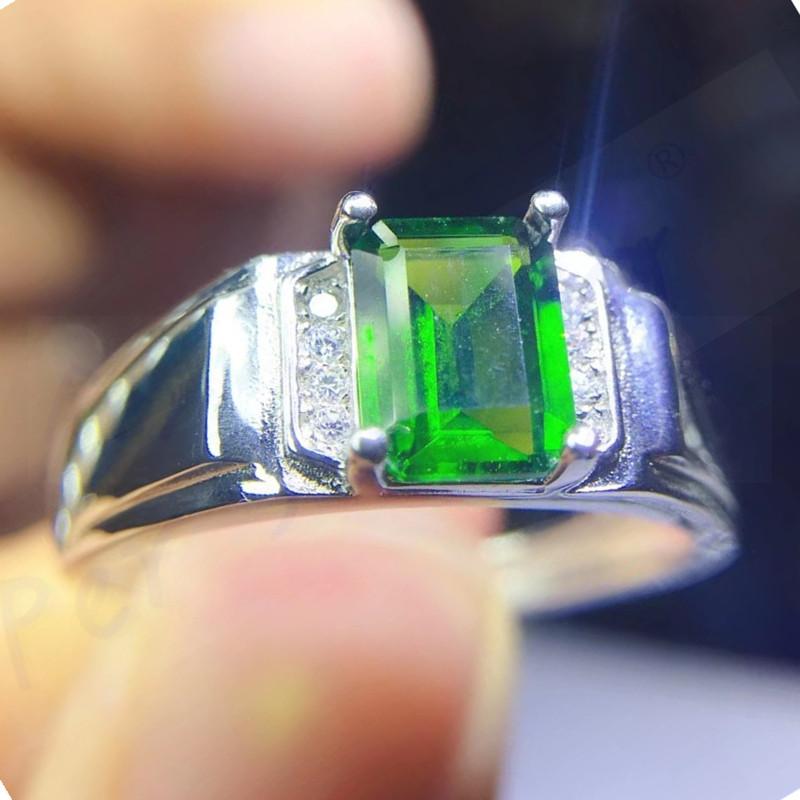 Cluster Rings Per Jewelry Men Ring Natural Real Diopside Rectangle 5*7mm 1.3ct Gemstone 925 Sterling Silver Q2042936, Golden;silver
Cluster Rings Per Jewelry Men Ring Natural Real Diopside Rectangle 5*7mm 1.3ct Gemstone 925 Sterling Silver Q2042936, Golden;silver