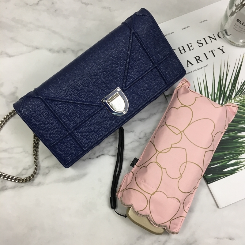 PALONY pocket mini umbrella small five compact folding umbrella with love style style of the sun/rain female parasols 201130