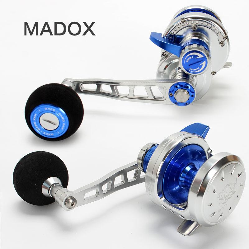 

Madox Slow Jigging Reel Pe2 # - 400m Max Drag 25kg 10BB High Speed G-Ratio 5.3:1 420g Offshore Boat Fishing Reel Trolling
