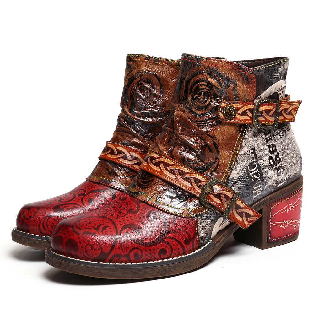 Hot Sale-Socofy Embossed Rose Genuine Leather Splicing Low Heel Ankle Boots Elegant Ladies Women Shoes Botas Mujer 2020, Red
Hot Sale-Socofy Embossed Rose Genuine Leather Splicing Low Heel Ankle Boots Elegant Ladies Women Shoes Botas Mujer 2020, Red