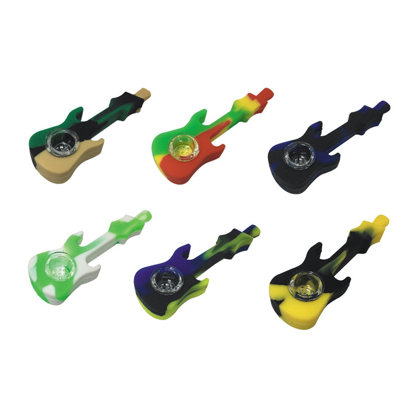 Cheap Silicone Water Smoke Pipe Oil Dab Rig Guitar Silicon Hand Pipes With Glass Bowl Bongs Tobacco Pipe Dry Herb Vaporizer
Cheap Silicone Water Smoke Pipe Oil Dab Rig Guitar Silicon Hand Pipes With Glass Bowl Bongs Tobacco Pipe Dry Herb Vaporizer