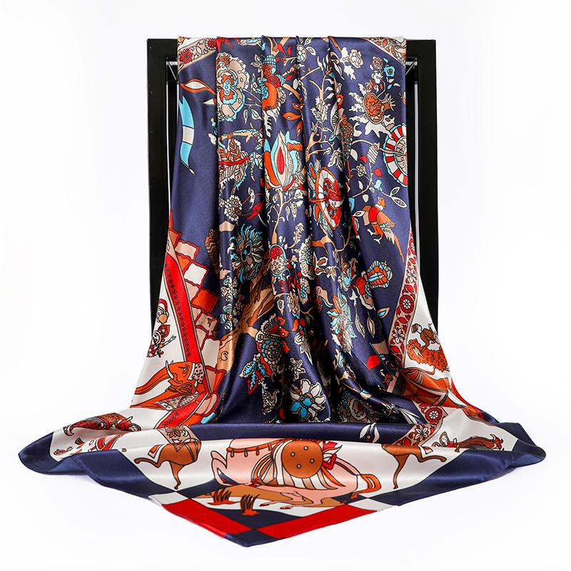 Scarves Silk Scarf Women Fashion Flower Print Square Head Lady Shawls Foulard Satin Hijab 90*90cm Soft Tree
Scarves Silk Scarf Women Fashion Flower Print Square Head Lady Shawls Foulard Satin Hijab 90*90cm Soft Tree