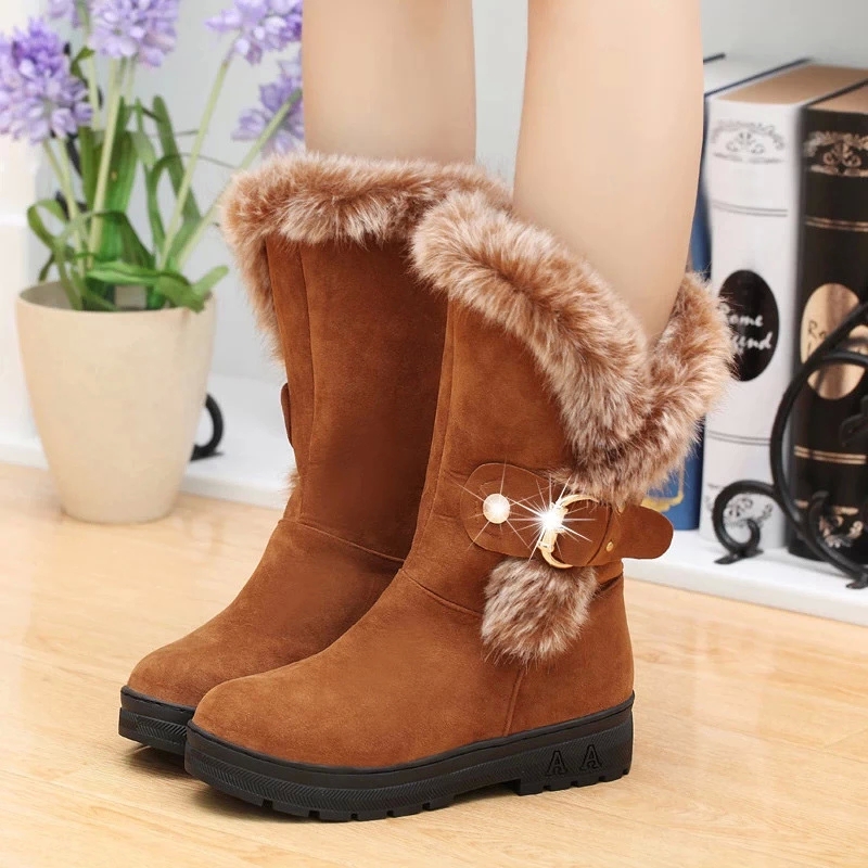 Winter shoes woman snow boots 2020 fashion warm suede solid buckle women winter boots square heels ankle women shoes #rz9w, Black
Winter shoes woman snow boots 2020 fashion warm suede solid buckle women winter boots square heels ankle women shoes #rz9w, Black