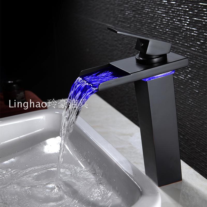 Copper cold waterfall faucet LED temperature wash basin wash basin dragon tricolor LED faucet temperature control
Copper cold waterfall faucet LED temperature wash basin wash basin dragon tricolor LED faucet temperature control