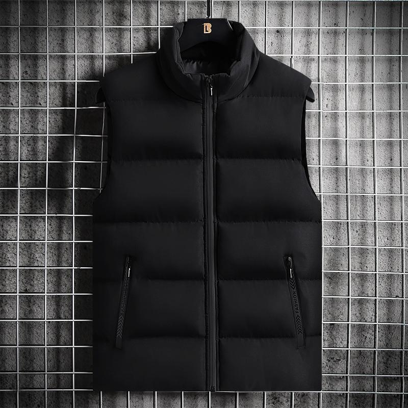 Sleeveless vest jacket winter trend down jacket large size plus fat padded waistcoat men's warm vest down, Black
Sleeveless vest jacket winter trend down jacket large size plus fat padded waistcoat men's warm vest down, Black