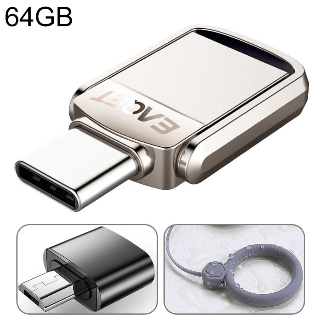EAGET 64G USB 31 USB-C Interface Metal Twister Flash U Disk with Micro USB Adapter Lanyard
EAGET 64G USB 31 USB-C Interface Metal Twister Flash U Disk with Micro USB Adapter Lanyard