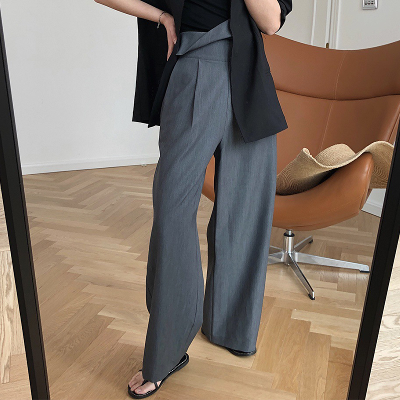Women Reversible Wide Leg Pants High Waist Loose Casual Pants Trousers 2020 T200422