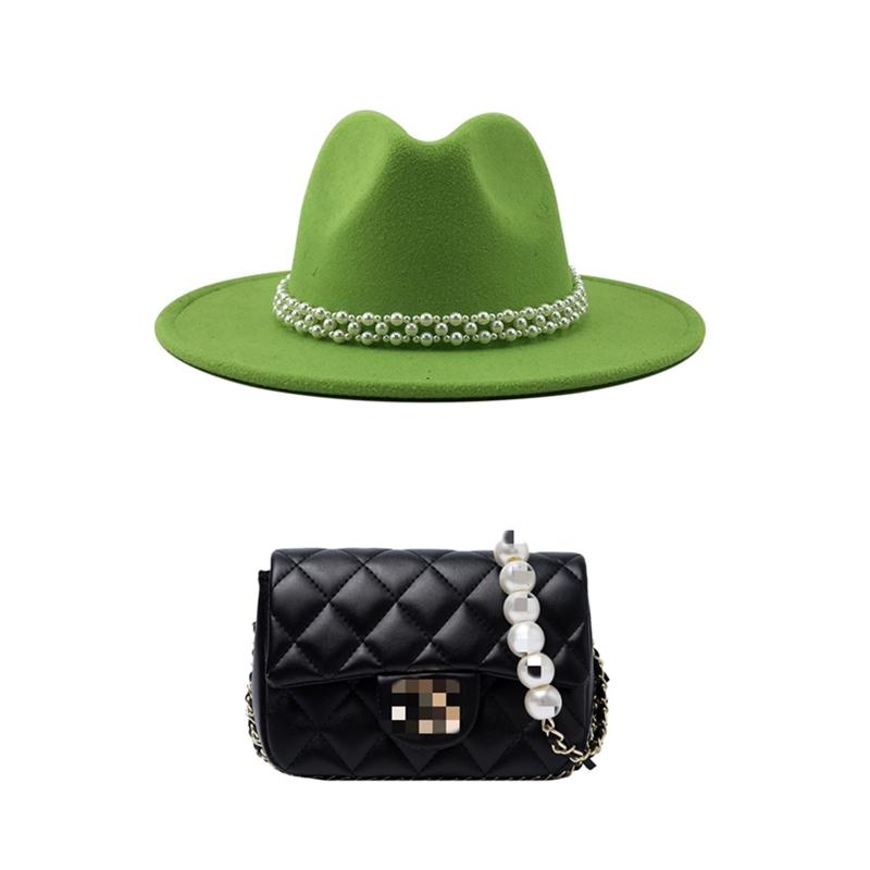 Wide Brim Hats Winter Women Hat Shallow Top Fedora Pure Color Pearl Fashion Black Jazz Ladies Bag Casual, White
Wide Brim Hats Winter Women Hat Shallow Top Fedora Pure Color Pearl Fashion Black Jazz Ladies Bag Casual, White