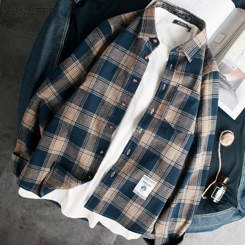 Men Shirts Plaid Retro Single Breast Loose Man Clothing Male Simple All-match Daily Ins Chic Soft Streetwear Korean Style New, Yellow-blue
Men Shirts Plaid Retro Single Breast Loose Man Clothing Male Simple All-match Daily Ins Chic Soft Streetwear Korean Style New, Yellow-blue