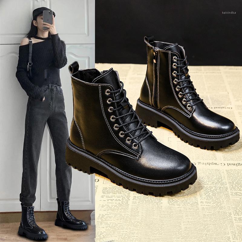 Boots Women New 2020 Female Shoes Lace Up Flat Heel Luxury Designer Round Toe Black Ladies Riding Rock Lolita Rubber Fashion1
Boots Women New 2020 Female Shoes Lace Up Flat Heel Luxury Designer Round Toe Black Ladies Riding Rock Lolita Rubber Fashion1