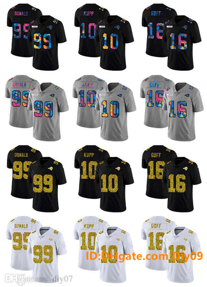 Men Women Youth Los AngelesRamsJersey 10 Cooper Kupp 16 Jared Goff 99 Aaron Donald Leopard Crucial Catch Football &#, Black;red
Men Women Youth Los AngelesRamsJersey 10 Cooper Kupp 16 Jared Goff 99 Aaron Donald Leopard Crucial Catch Football &#, Black;red