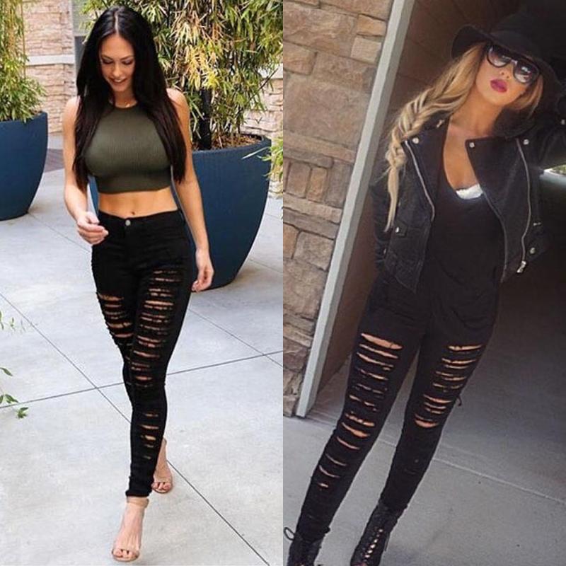 High Waist Strech Ripped Jeans Women Destroyed Broken Hole Pencil Pants Skinny Denim Trousers Capri Street Plus Size Boyfriend, Black
High Waist Strech Ripped Jeans Women Destroyed Broken Hole Pencil Pants Skinny Denim Trousers Capri Street Plus Size Boyfriend, Black