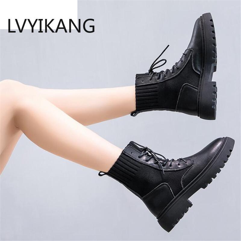 LVYIKANG 2020 Women New Fashion Booties Ankle boots Autumn Winter Women leather Socks boots Warm Cotton boot, Black sleeve2
LVYIKANG 2020 Women New Fashion Booties Ankle boots Autumn Winter Women leather Socks boots Warm Cotton boot, Black sleeve2