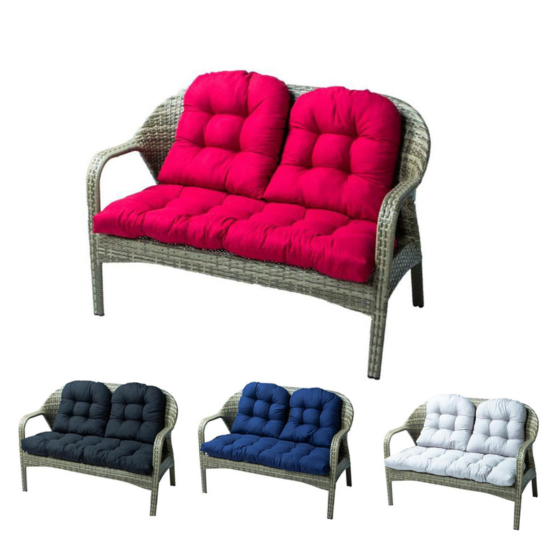 3 Pcs Bench Soft Cotton Seat Cushion Home Garden Furniture Patio Lounger Chairs Back Cushions Lounger Bench Seat Chair Pillows Y200723