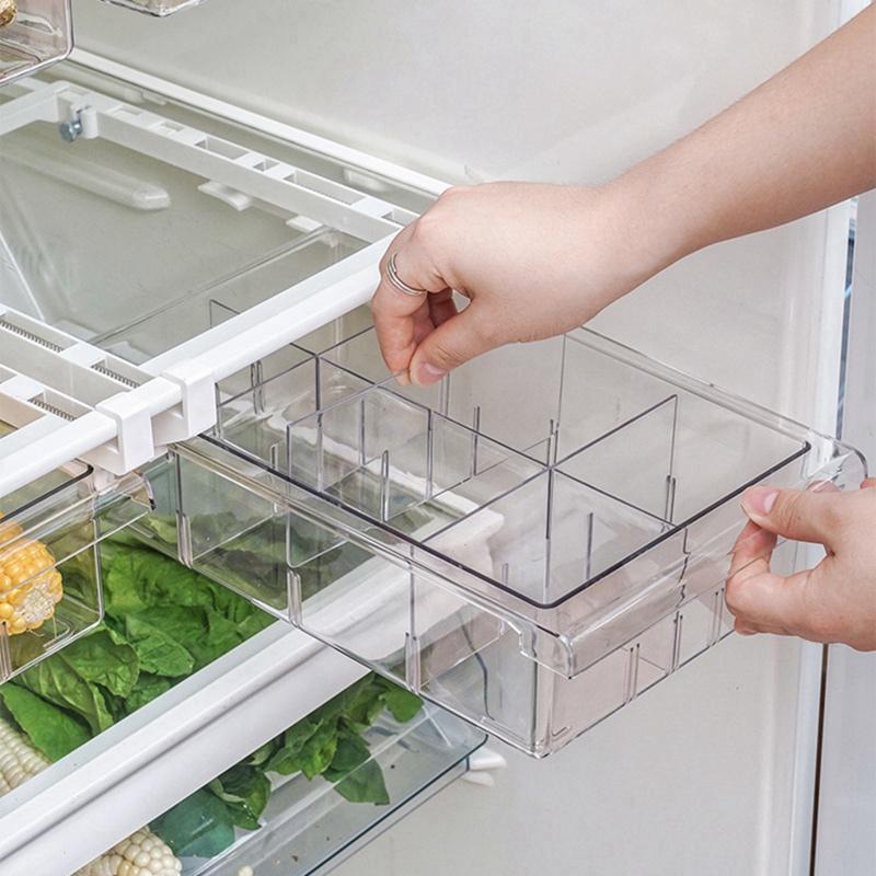 PET Refrigerator Drawer Storage Box Non-grid 4-8 Grid Separate Vegetable Fruit Fresh Containers Rectangular Box Organizer
PET Refrigerator Drawer Storage Box Non-grid 4-8 Grid Separate Vegetable Fruit Fresh Containers Rectangular Box Organizer
