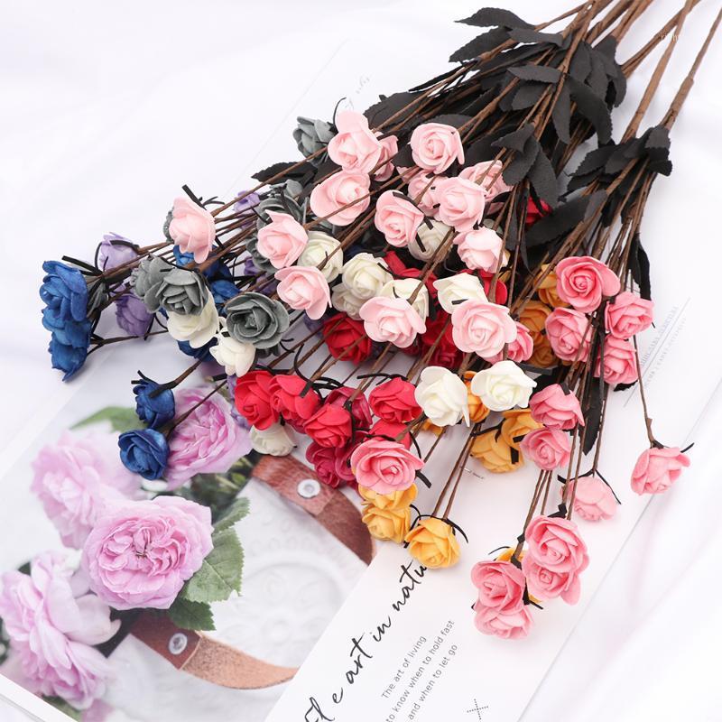 15 Heads Artificial Simulation Rose Flower 9 Colors Realistic Fake Silk Blue Rose Flowers Bouquet Home Weeding Party Decoration1, Dark pink
15 Heads Artificial Simulation Rose Flower 9 Colors Realistic Fake Silk Blue Rose Flowers Bouquet Home Weeding Party Decoration1, Dark pink